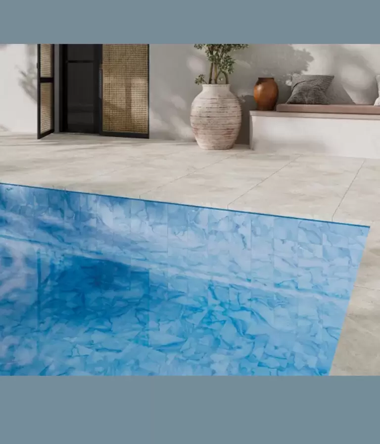 Porcelanato para piscina AQUARELLE Tourquoise