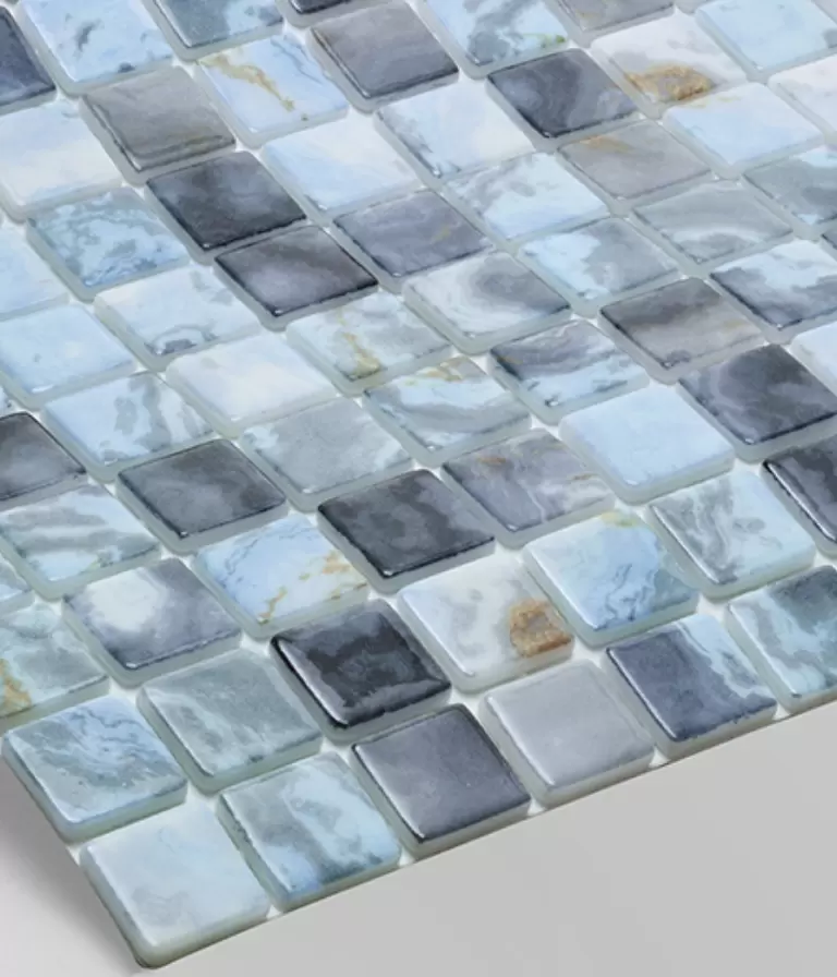 Mosaico Piedra Natural Gris y Azul APATITE