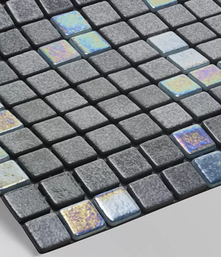 Mosaico Gris y Azul  Brillante LENA